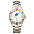 UNIV OF KANSAS ALL-PRO MEN'S TWO-TONE WATCH W/BRACELET