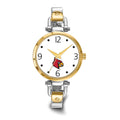 LogoArt University of Louisville Elegant Ladies Two-tone Quartz Bracelet Watch