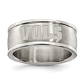 UNIV OF TENNESSEE STAINLESS STEEL LOGO BAND RING SIZE 6, 0.7 x 0.3 mm