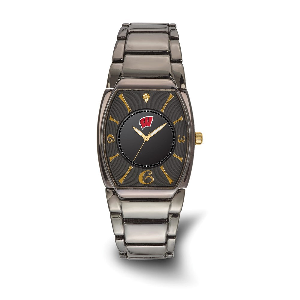 LogoArt University of Wisconsin Executive Black-plated Quartz Watch