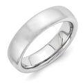 Vitalium Brushed 6mm Domed Band, Size 7, 6 mm