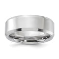 Vitalium Polished 8mm Beveled Edge Band, Size 9.5, 8 mm