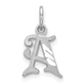 14KW Diamond-cut Letter A Initial Charm, 13.08 x 9.51 mm