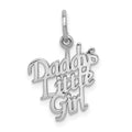 14k White Gold DADDY'S LITTLE GIRL CHARM, 20 x 13.45 mm