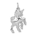 14k White Gold Unicorn Charm, 25 x 16 mm