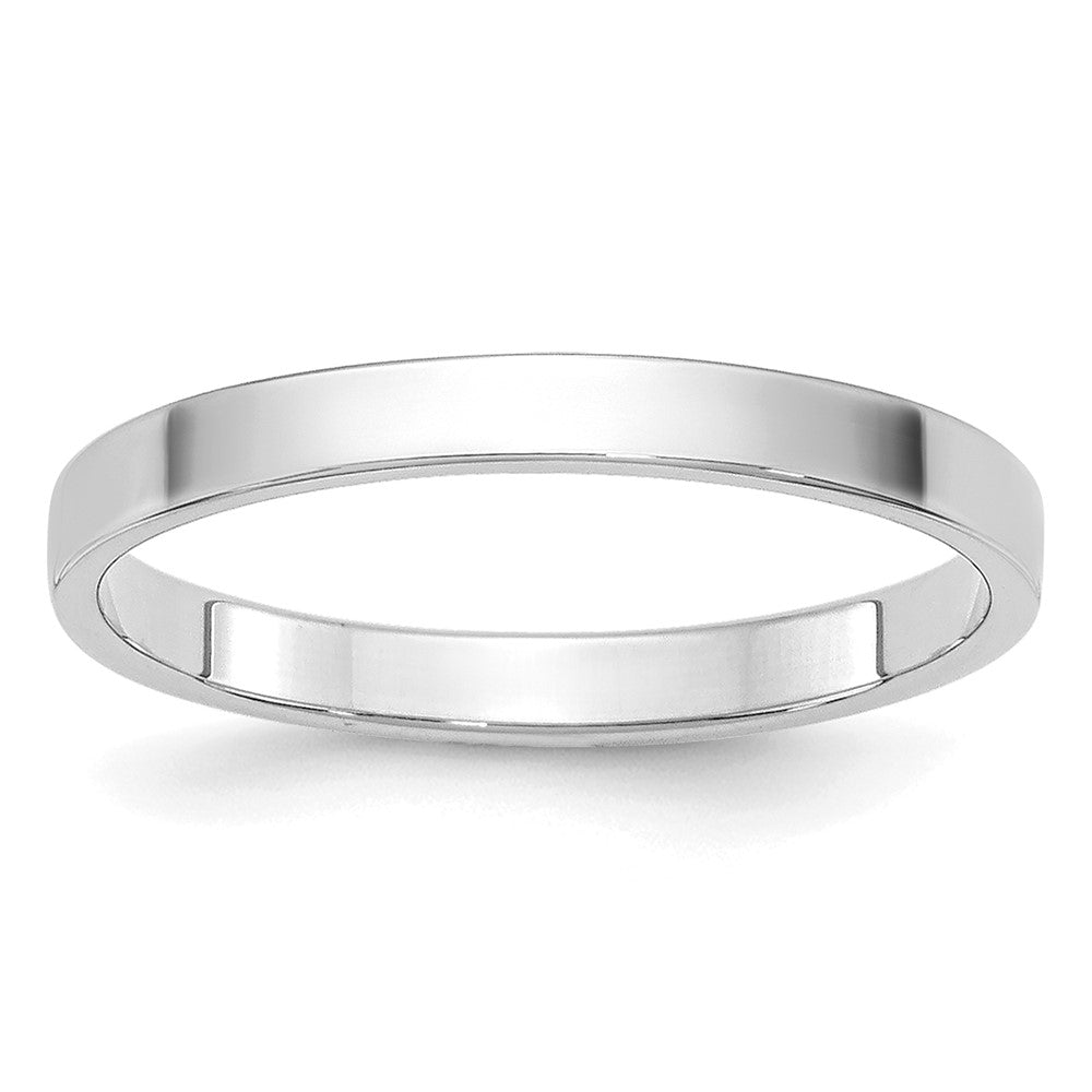 14k White Gold 2mm Lightweight Flat Wedding Band Size 8, 2 mm, 1.78 g - ID5S9WFB020-88L7