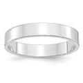 14k White Gold 4mm Lightweight Flat Wedding Band Size 7, 4 mm, 3.4 g - ID5S9WFB040-78L7