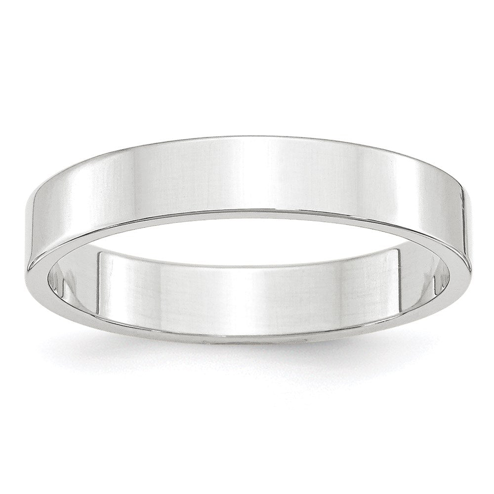 14k White Gold 4mm Lightweight Flat Wedding Band Size 7, 4 mm, 3.4 g - ID5S9WFB040-78L7