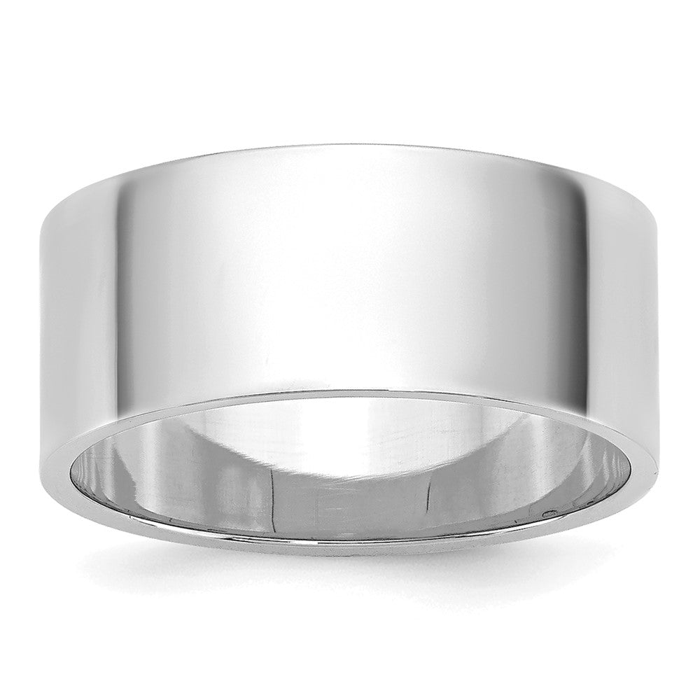 14k White Gold 8mm Lightweight Flat Wedding Band Size 9, 8 mm, 7.83 g - ID5S9WFB080-98L7