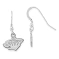 Sterling Silver NHL Minnesota Wild Polished Logo Dangle Earrings, 29.7 x 15.9 mm