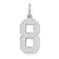 14kw Medium Satin Number 8 Charm, 16.13 x 8.16 mm