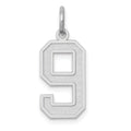 14kw Medium Satin Number 9 Charm, 16.13 x 8.18 mm
