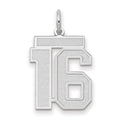14kw Medium Satin Number 16 Charm