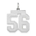 14kw Medium Satin Number 56 Charm