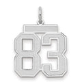 14kw Medium Satin Number 83 Charm