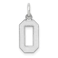 14kw Small Satin Number 0 Charm, 14.34 x 7.11 mm