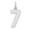 14kw Small Satin Number 7 Charm, 14.32 x 7.1 mm