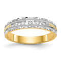 14k and Rhodium AA Quality 1/20 carat Diamond Trio Ladies Complete Wedding Band, 0.05 ct, Size 6, 2.61 g - ID5S9X8311AA-L8L7