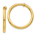 14k 3x25mm Polished Tube Hoop Non-pierced Earrings, 25 x 3 mm