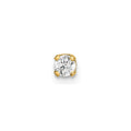 14k 1/10 carat Single Stud AA Diamond Earring, 0.093 ct, 4 x 3 mm