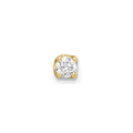 14k 1/8 carat Single Stud AA Diamond Earring, 0.128 ct, 5 x 3 mm
