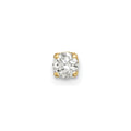 14k 1/6 carat Single Stud AA Diamond Earring, 0.17 ct, 5 x 4 mm
