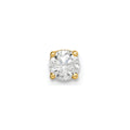 14k 1/4 carat Single Stud AA Diamond Earring, 0.25 ct, 5 x 4 mm