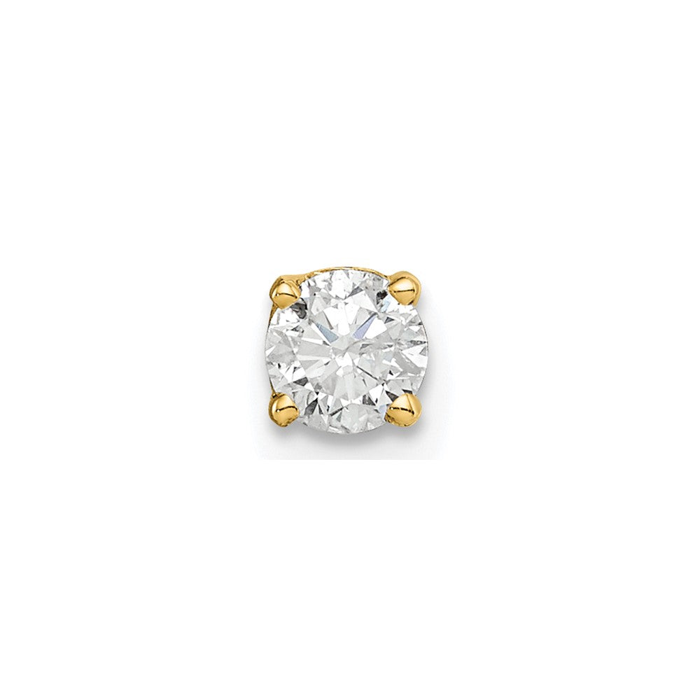 14k 1/4 carat Single Stud AA Diamond Earring, 0.25 ct, 5 x 4 mm