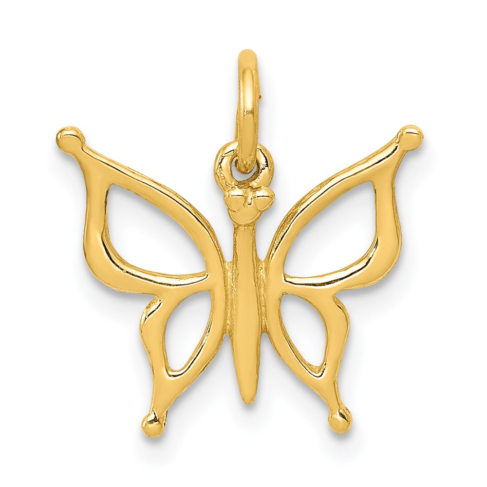 14k Butterfly Charm, 17 x 15 mm