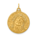 14k Jesus Medal Pendant, 28 x 21 mm