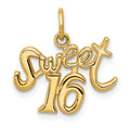 14k SWEET 16 Charm, 17 x 17 mm