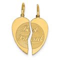 14K 2-piece BEST FRIEND Charm, 21 x 15 mm