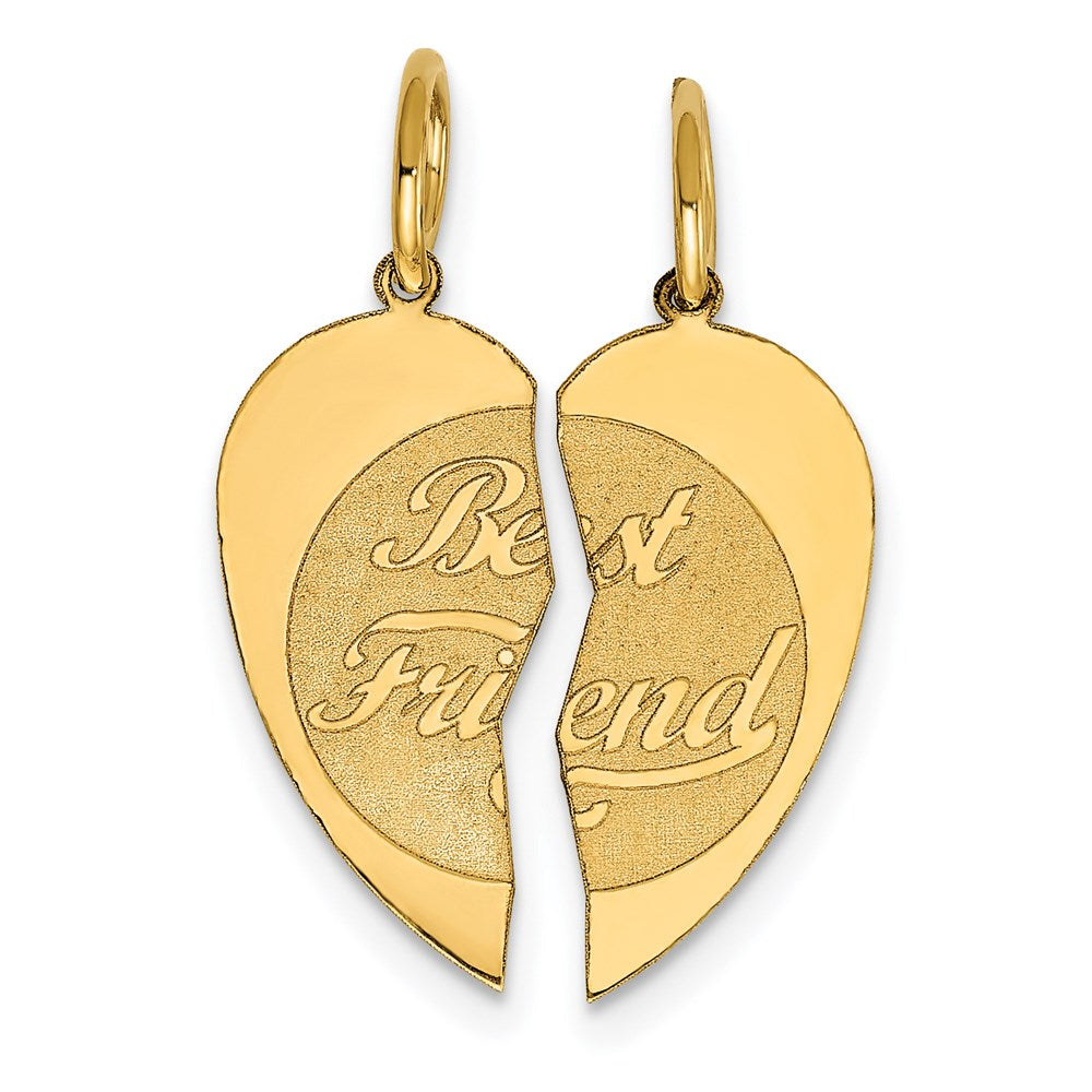 14K 2-piece BEST FRIEND Charm, 21 x 15 mm