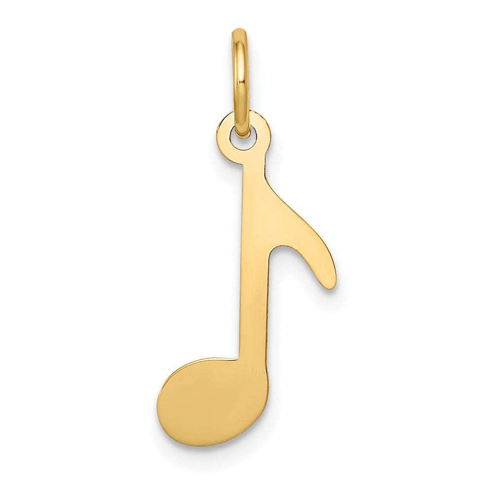 14k Polished Musical Note Charm, 21 x 10 mm