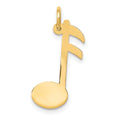 14k Polished Musical Note Charm, 22 x 12 mm