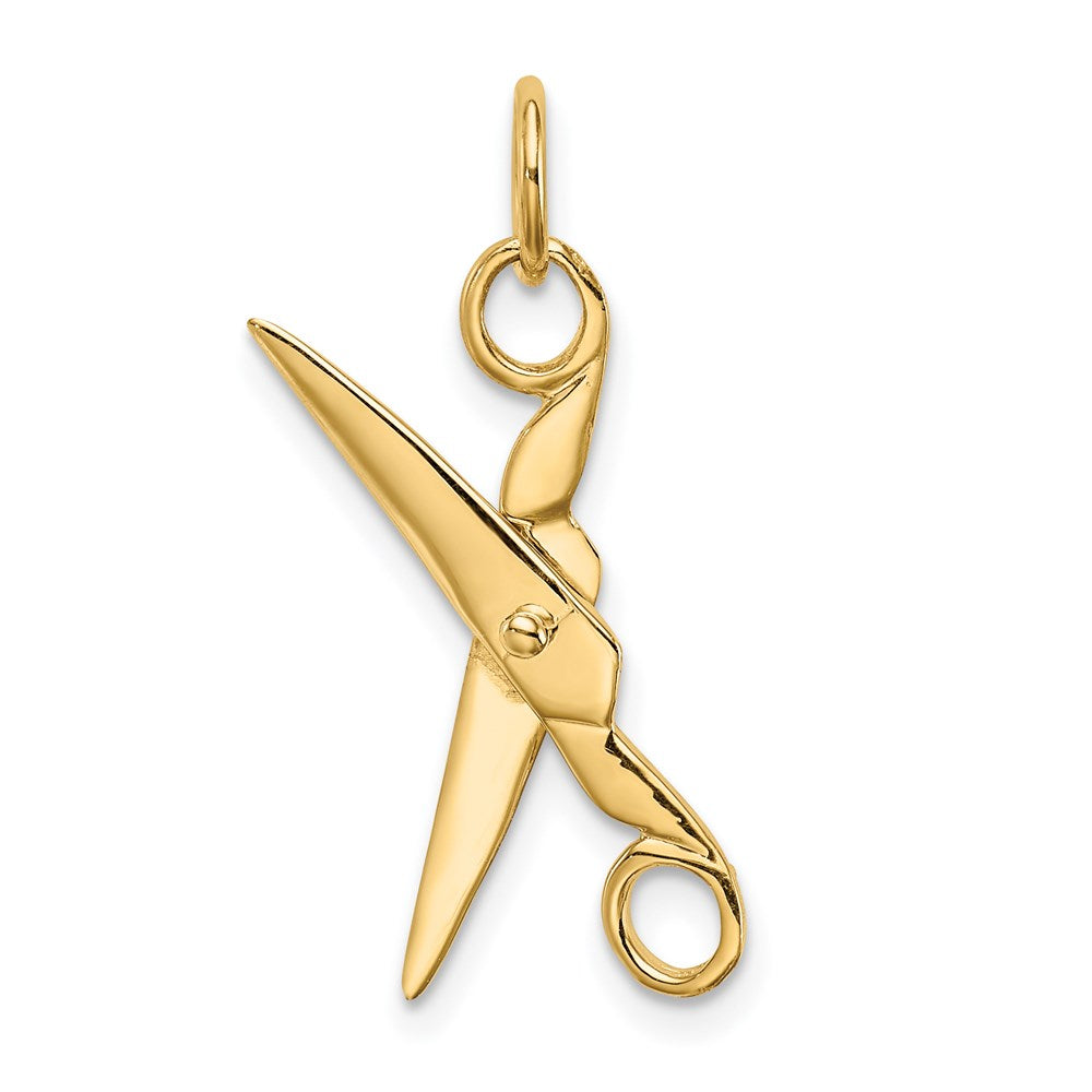 14k  3-D Moveable Scissors Charm, 26.6 x 15 mm
