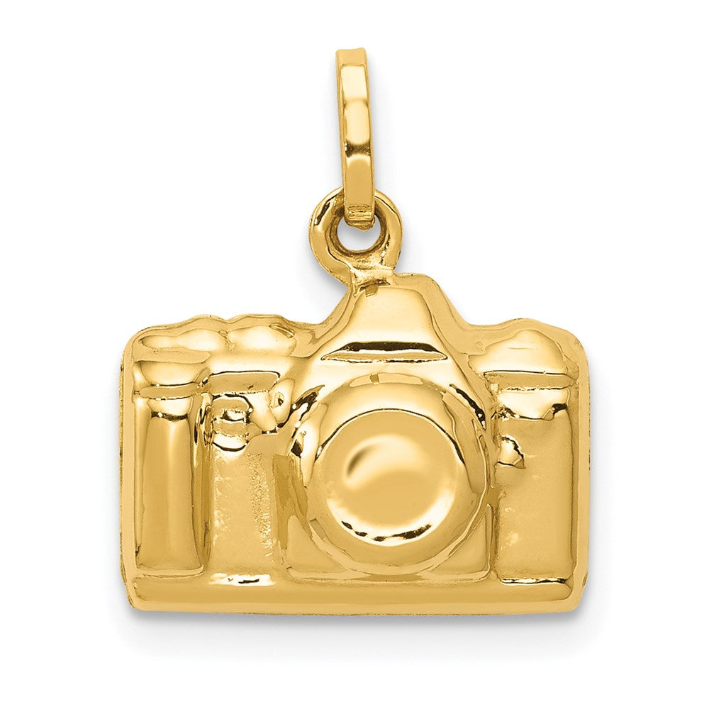 14k 3-D Polished Camera Charm, 17 x 13.5 mm