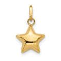 14k 3-D Puffed Star Charm, 14 x 10 mm
