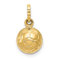 14k 3-D Soccer Ball Charm, 13 x 8 mm