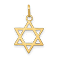 14k Star of David Pendant, 21 x 14 mm