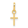 14k Tiny Cross Charm, 14 x 5 mm