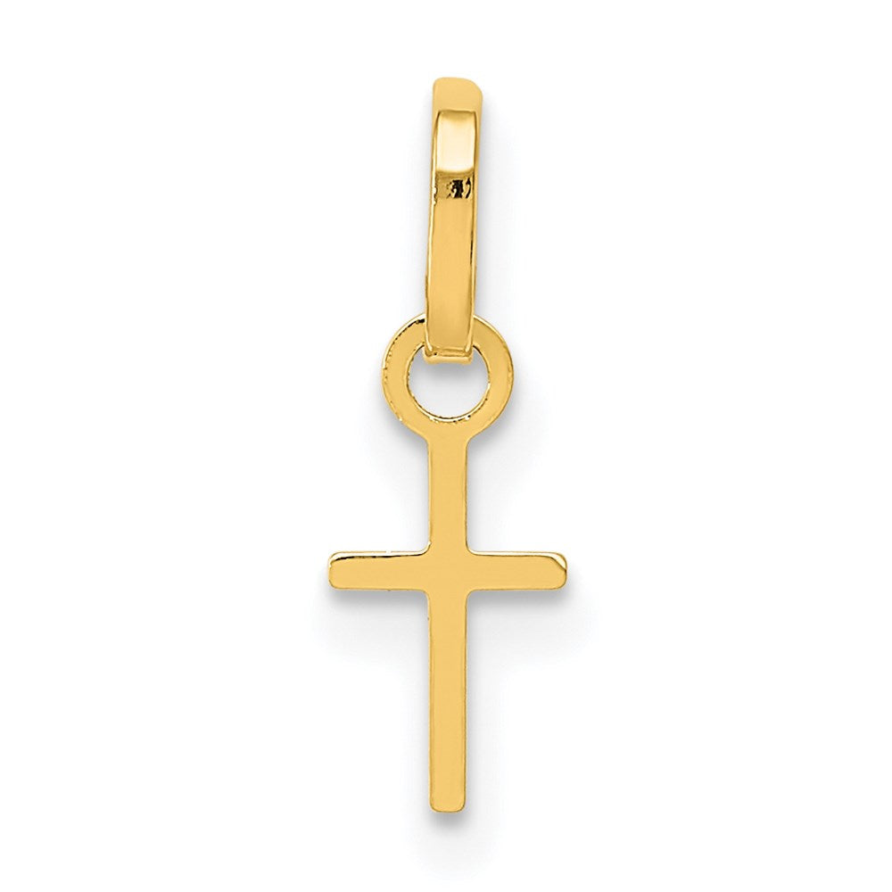 14k Tiny Cross Charm, 14 x 5 mm