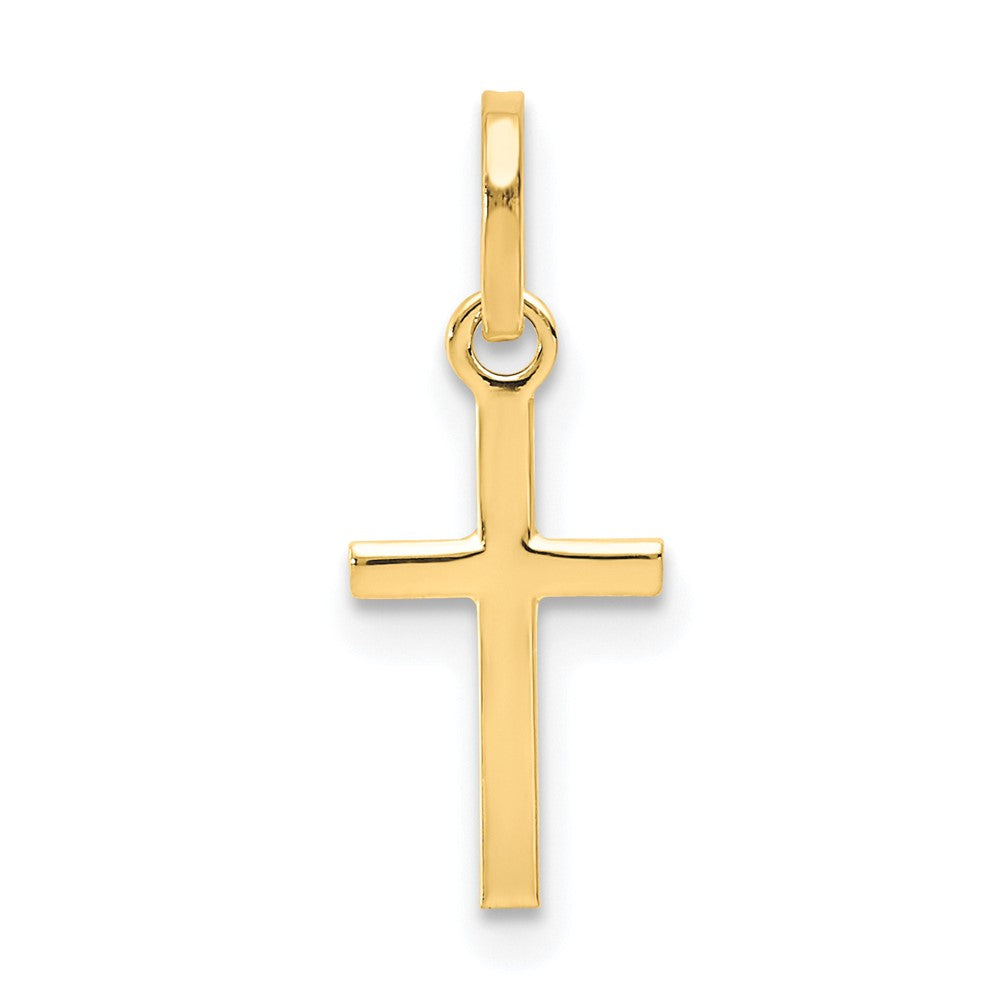 14k Small Cross Charm, 19 x 8 mm