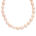14k 8-9mm Pink Rice Shape FW Cultured Pearl Necklace, 24 mm