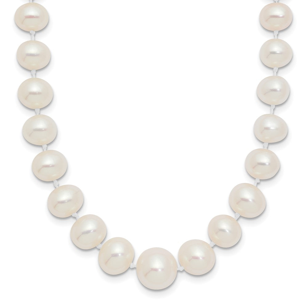 14k 4-9mm White Freshwater Cultured Pearl Graduated 18 inch Necklace, 18 mm