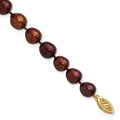 14k 7-8mm Brown Rice Freshwater Cultured Pearl 7.25 inch Bracelet, 7.25 mm