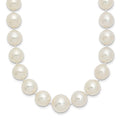 14k 9.5-12mm White Round South Sea Saltwater Cultured Graduated Pearl 18 inch Necklace, 18 mm