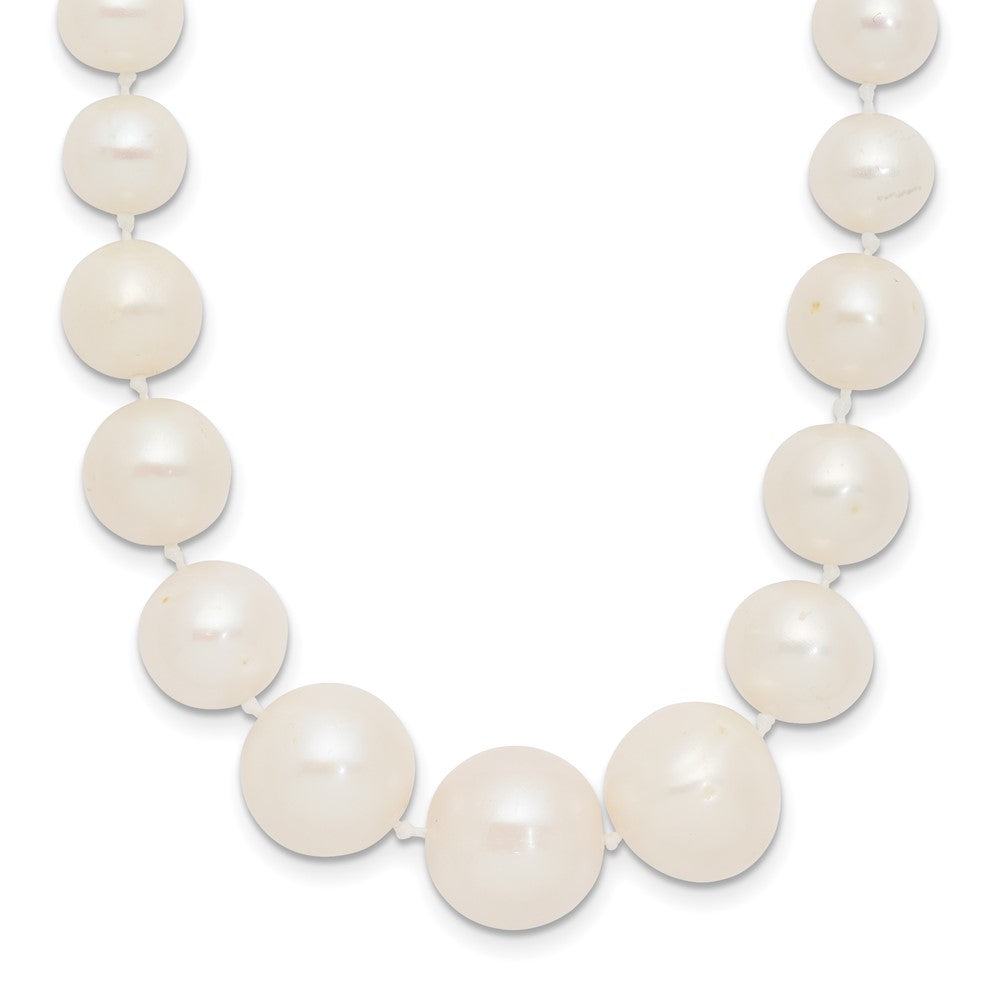 14k 7-11mm White Freshwater Cultured Pearl Graduated 18 inch Necklace, 18 mm
