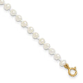 14k Madi K 3-4mm White Egg Shape Freshwater Cultured Pearl 6 inch Bracelet, 6 x 4.12 mm