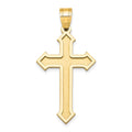 14k Passion Cross Pendant, 36 x 19 mm